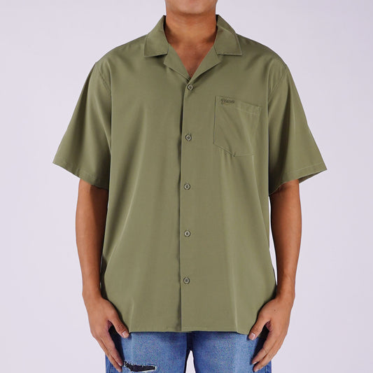 Petrol Men's Basic Collared Woven Shirt Comfort Fitting 156154-U (Light Fatigue)