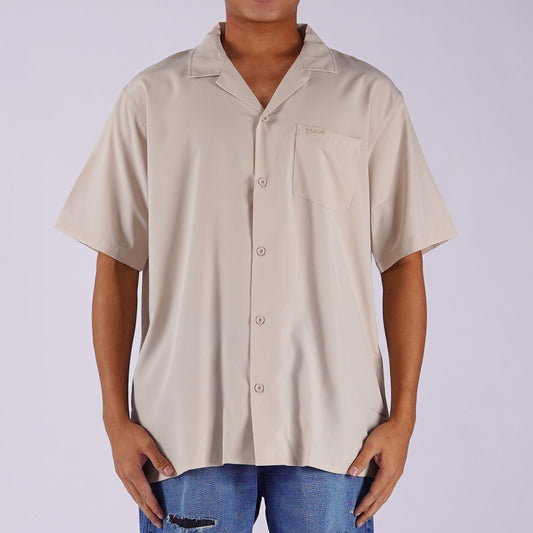 Petrol Men's Basic Collared Woven Shirt Comfort Fitting 156154-U (Sand)