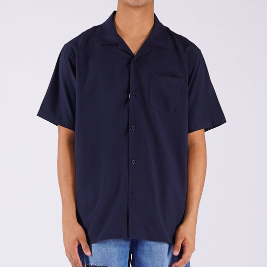 Petrol Men's Basic Collared Woven Shirt Comfort Fitting 156184-U (Navy)