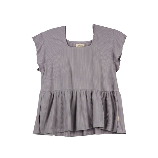 Petrol Ladies Basic Tees Boxy Fitting Ribbed Fabric 159506-U (Gray)