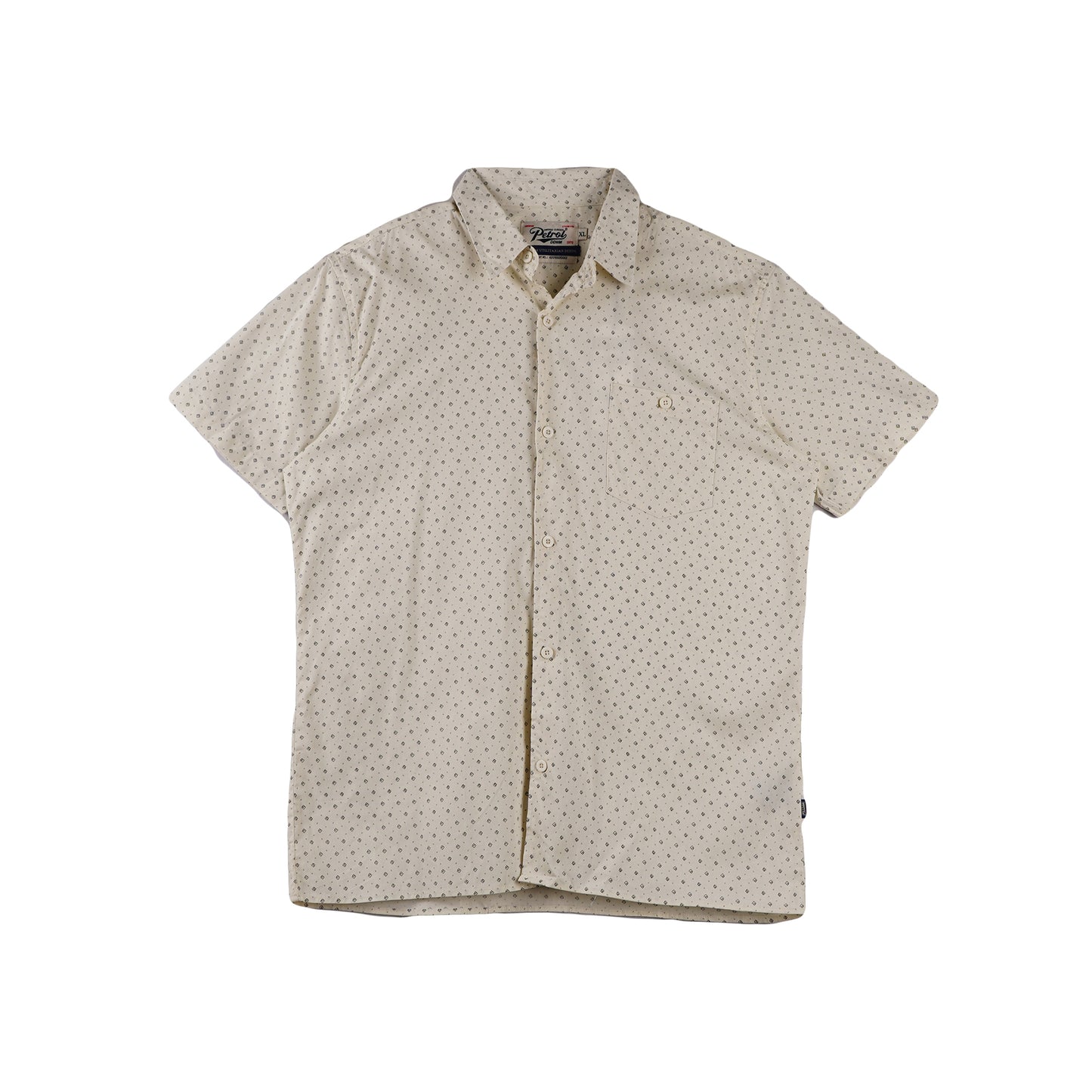 Petrol Men's Basic Woven Shirt Slim Fitting Poplin Fabric 161877 (Beige)