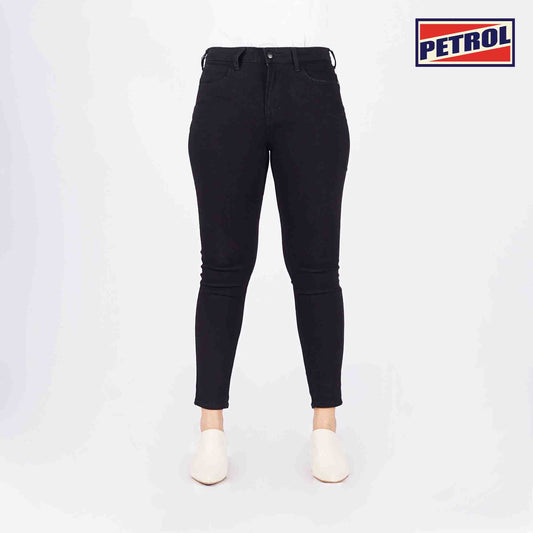 Petrol Ladies Basic Denim Pants Superskinny Fitting Hi-Rise Reverse Rinse Fabric 166943 (Black)