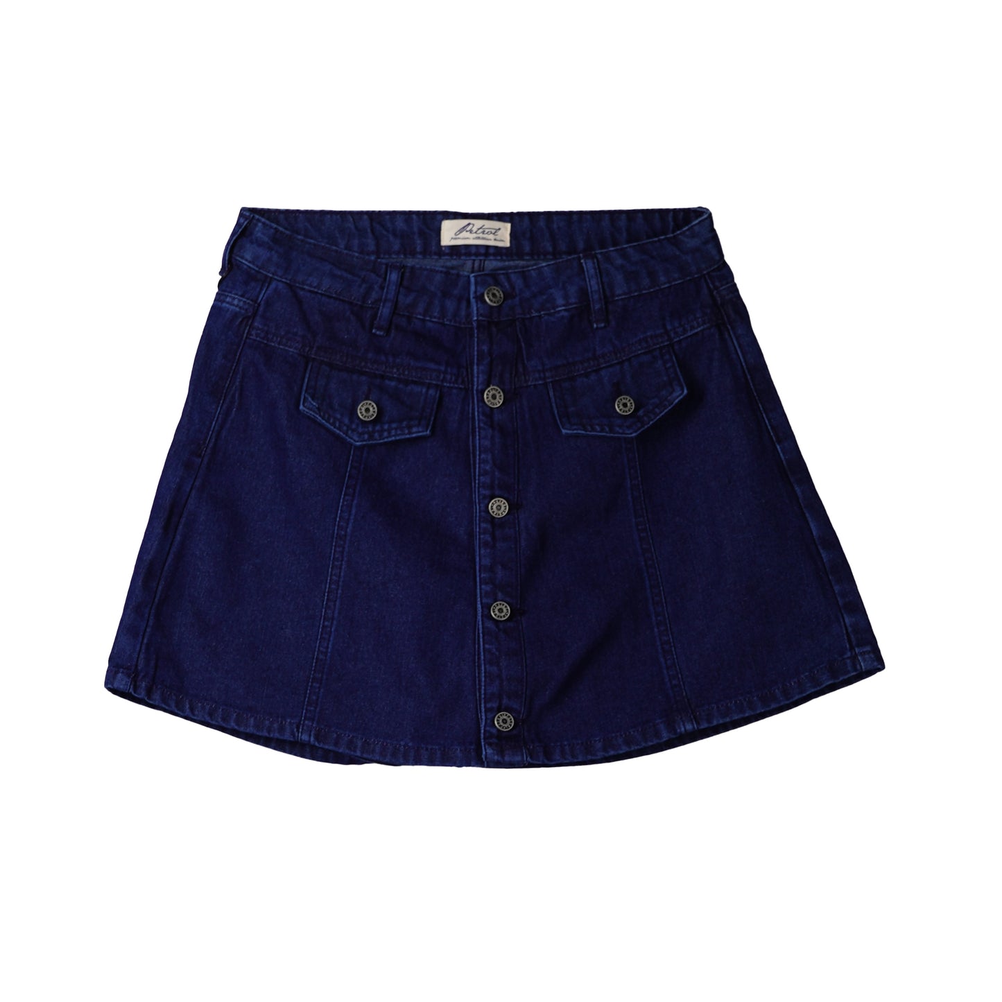 Petrol Ladies Basic Denim Macaren Skort Mid-Rise Fitting Enzyme Wash 168242 (Dark Shade)