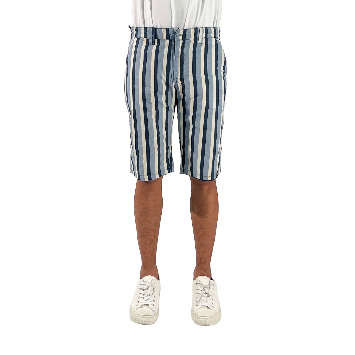 Petrol Men's Basic Non-Denim Reversible Short Mid-Rise Rinse Wash Fabric 165913 (Dark Teal Light Blue)