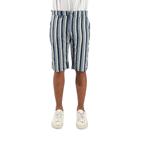 Petrol Men's Basic Non-Denim Reversible Short Mid-Rise Rinse Wash Fabric 165913 (Dark Teal Light Blue)