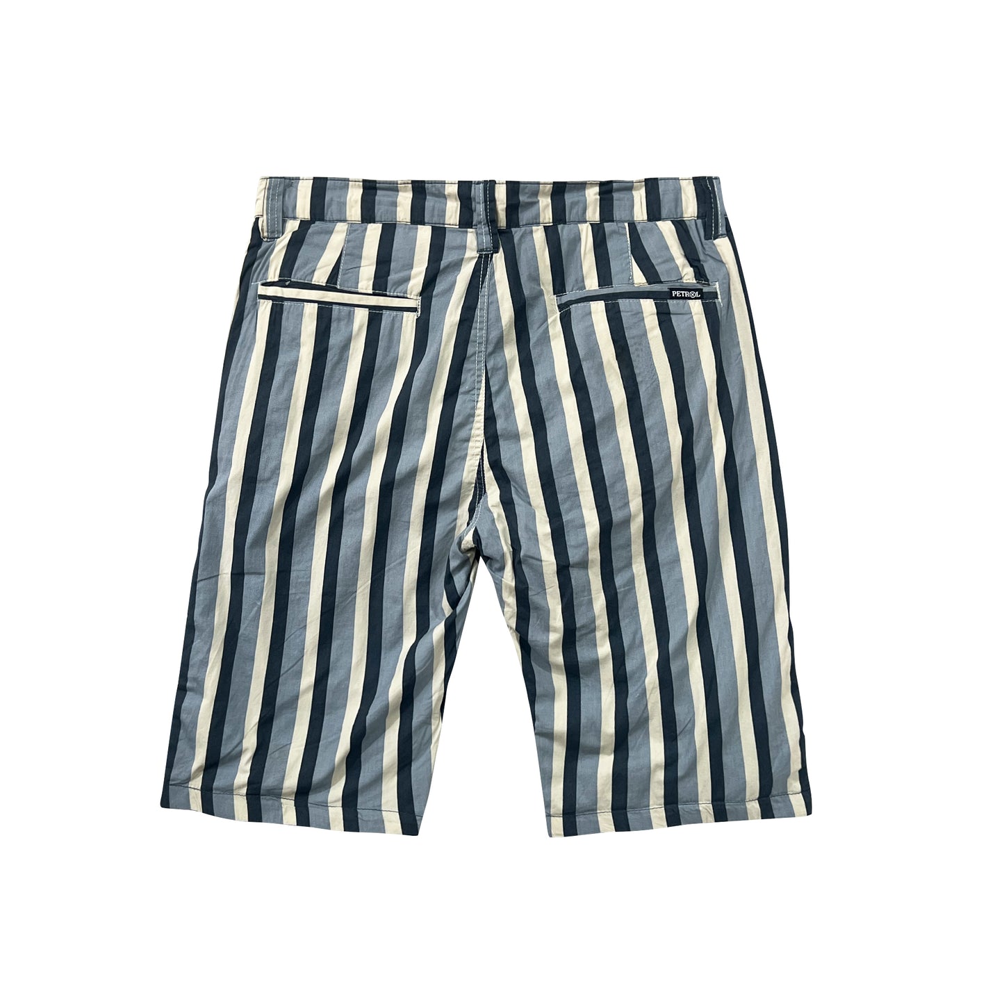 Petrol Men's Basic Non-Denim Reversible Short Mid-Rise Rinse Wash Fabric 165913 (Dark Teal Light Blue)