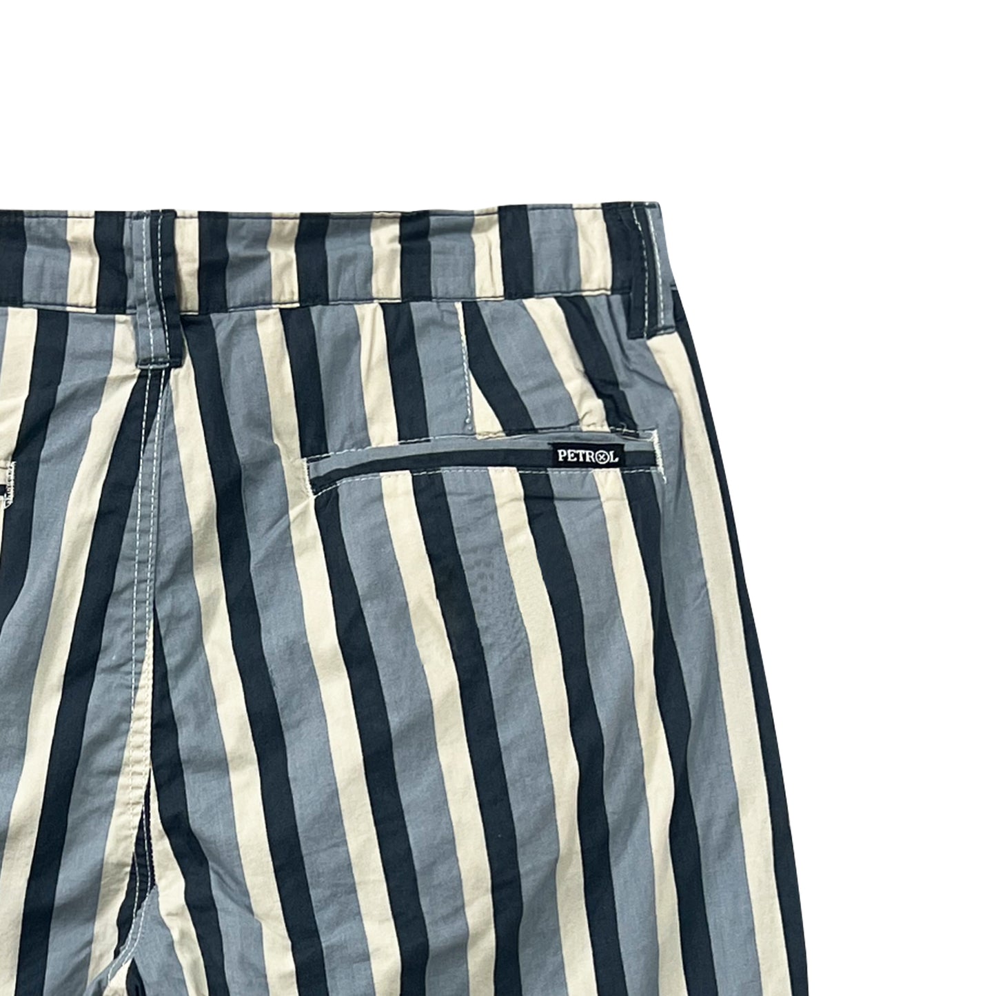 Petrol Men's Basic Non-Denim Reversible Short Mid-Rise Rinse Wash Fabric 165913 (Dark Teal Light Blue)