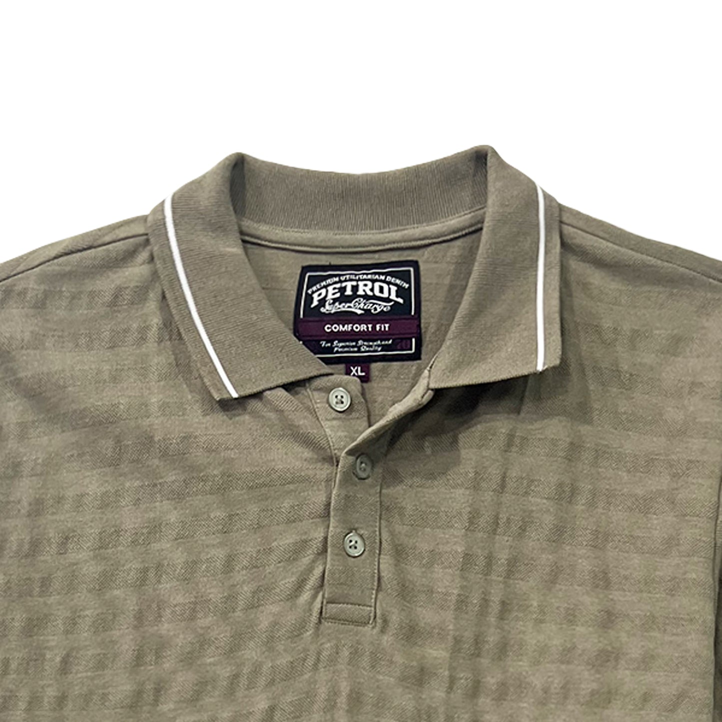 Petrol Men's Basic Collared Shirt Comfort Fitting 178534 (Faded Metal)