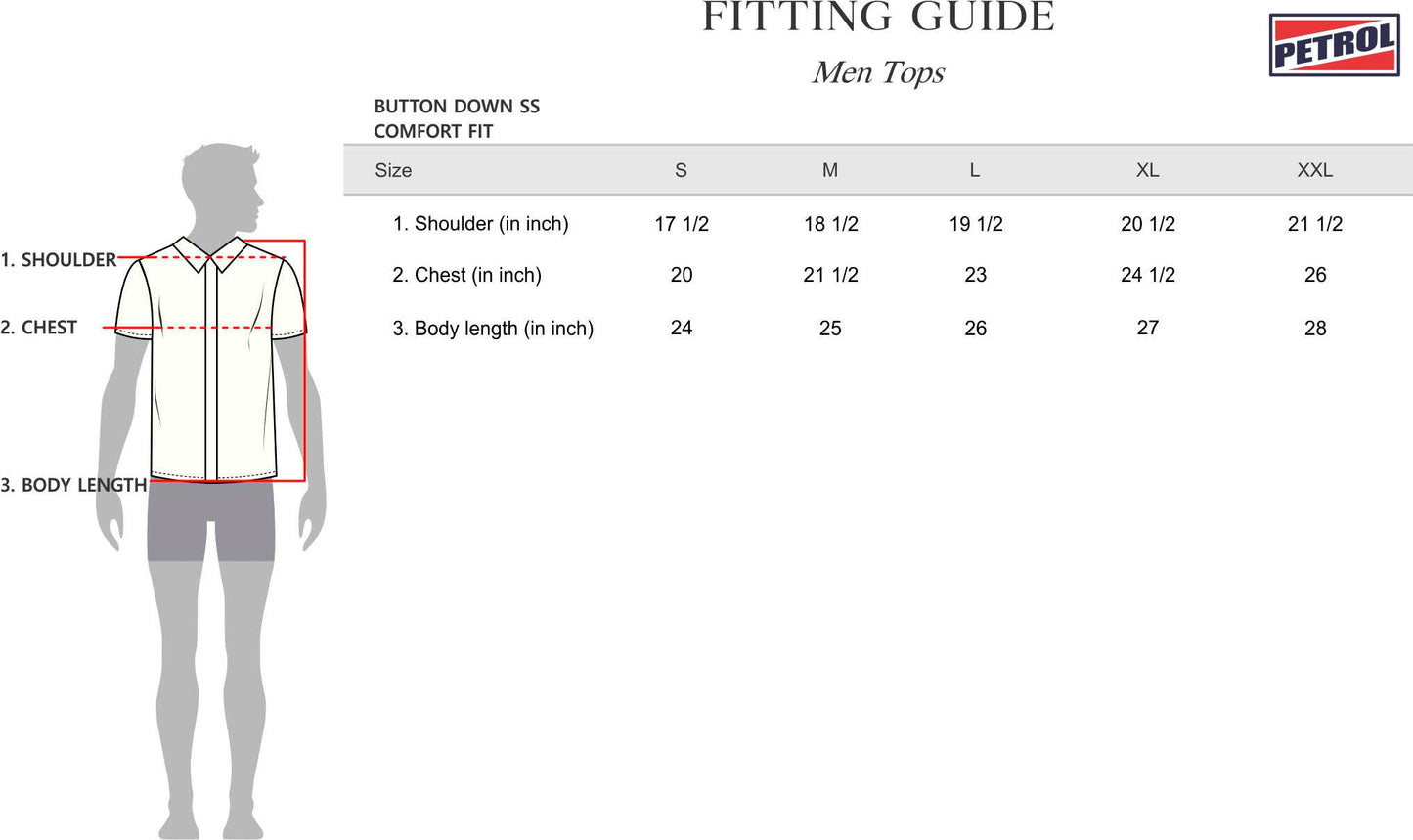 Petrol Men's Basic Collared Shirt Comfort Fitting 178534 (Faded Metal)