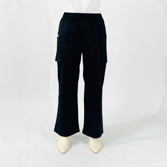 Petrol Ladies Basic Non-Denim Cargo Pants Mid-Rise 180724 (Black)