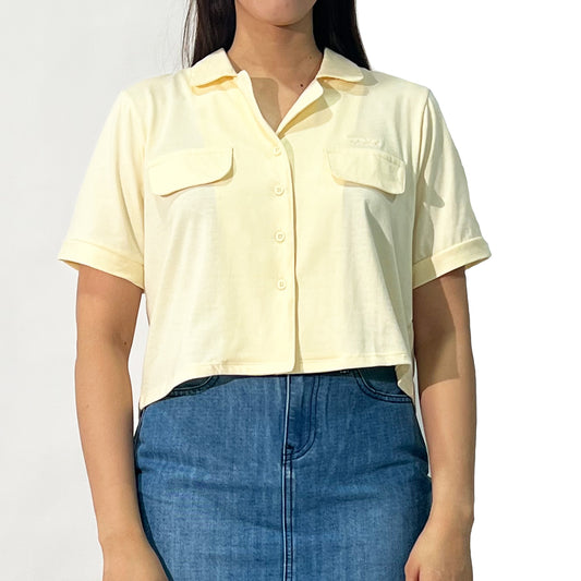 Petrol Ladies Basic Woven Shirt Crop Fitting 153517 (Frost)