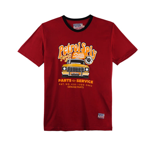 Petrol Men's Basic Tees Slim Fitting 177134-U (Crimson)