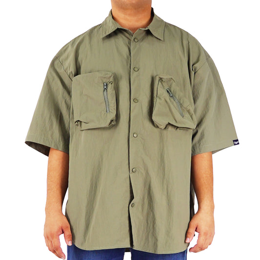 Petrol Men's Basic Woven Shirt Oversized Fitting 178633 (Sage)
