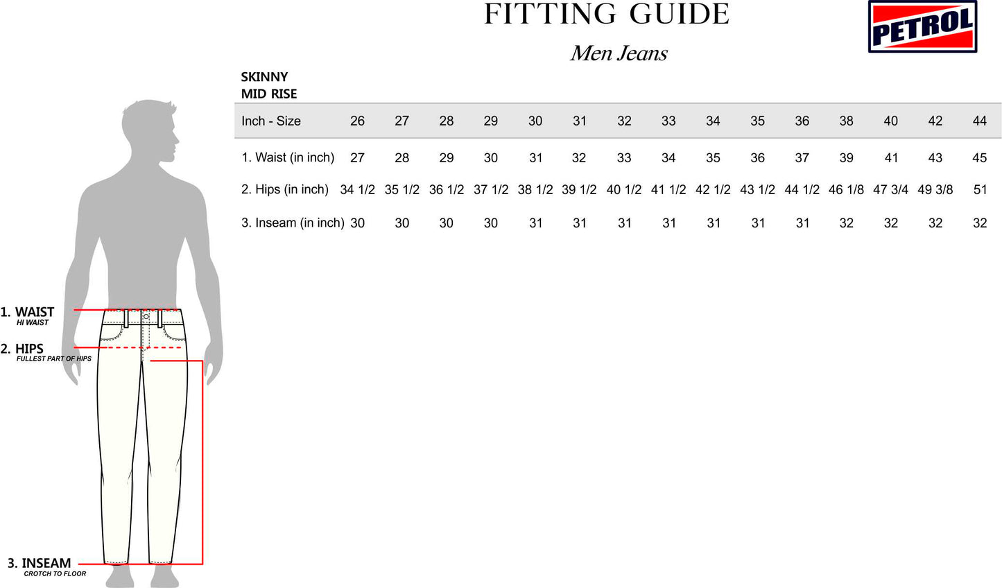 Petrol Men's Basic Denim Pants Skinny Fitting Mid-Rise 173306 (Light Khaki)