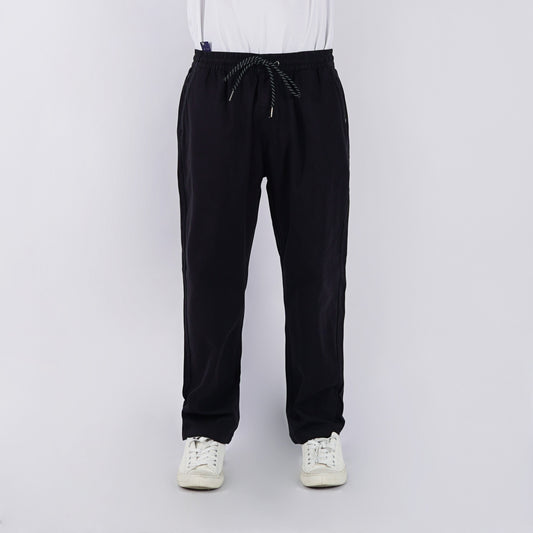 Petrol Men's Basic Non-Denim Trouser Pants Mid-Rise 176055 (Black)