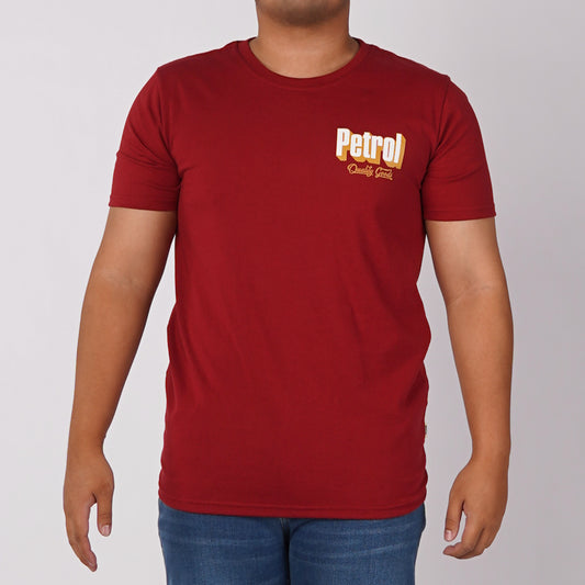 Petrol Mens Basic Tees Slim Fit 177940-U (Crimson)