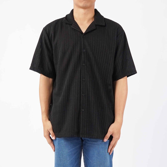 Petrol Men's Basic Woven Shirt Oversized Fitting 168424 (Black)