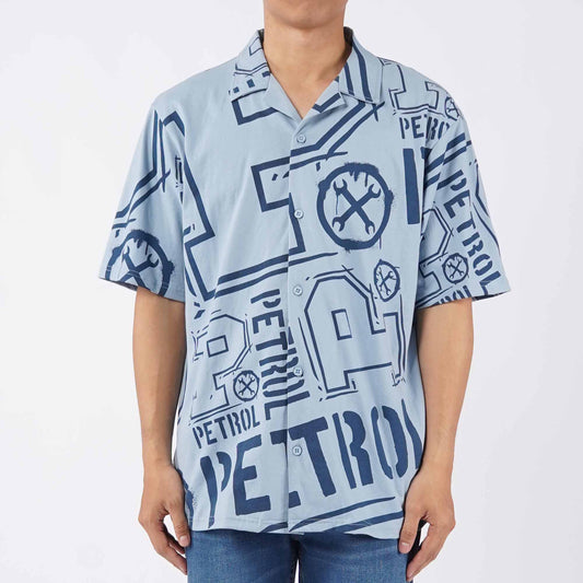 Petrol Men's Basic Woven Shirt Comfort Fitting 152389 (Smoke Blue)
