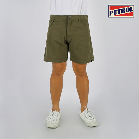 Petrol Men's Basic Non-Denim Tapered Short Mid-Rise 176717 (Olive)