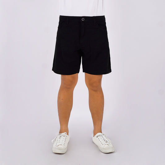 Petrol Men's Basic Non-Denim Tapered Short Mid-Rise 176693 (Black)
