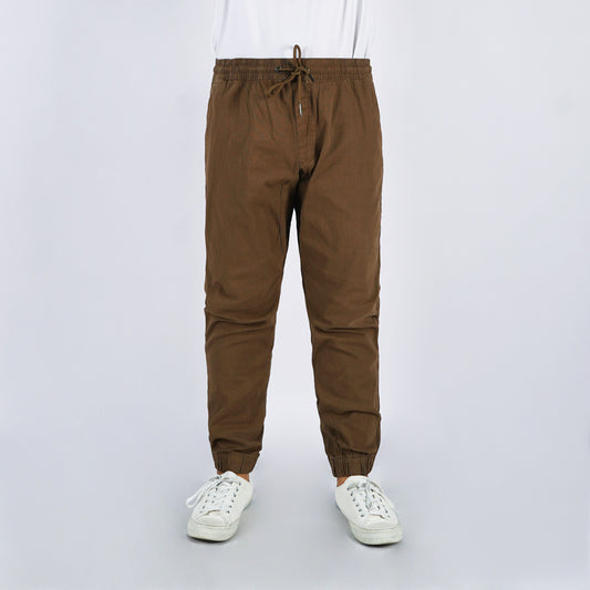 Petrol Men's Basic Non-Denim Jogger Pants Mid-Rise 176579 (Brown)