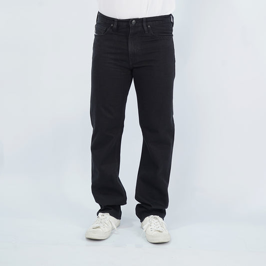 Petrol Men's Basic Denim Pants Mid-Rise Slim Straight Fitting 180135 (Black)
