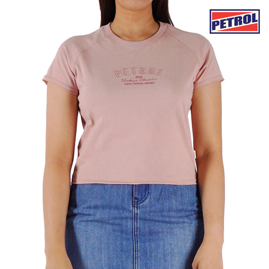 Petrol Ladies Basic Tees  Crop Fitting 160887 (Old Rose)