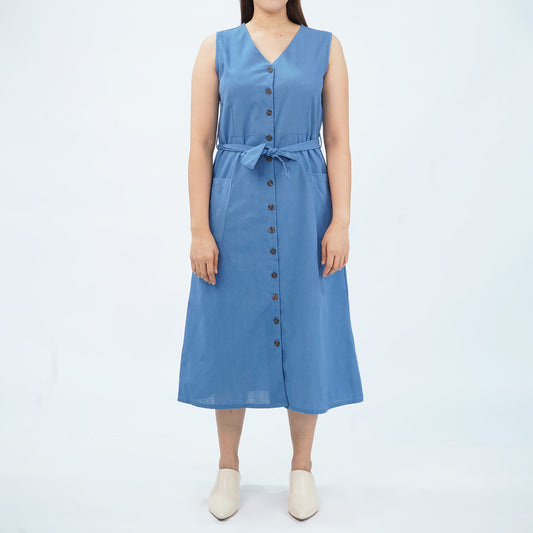 Petrol Ladies Basic Dress Regular Fitting 167178 (Blue)
