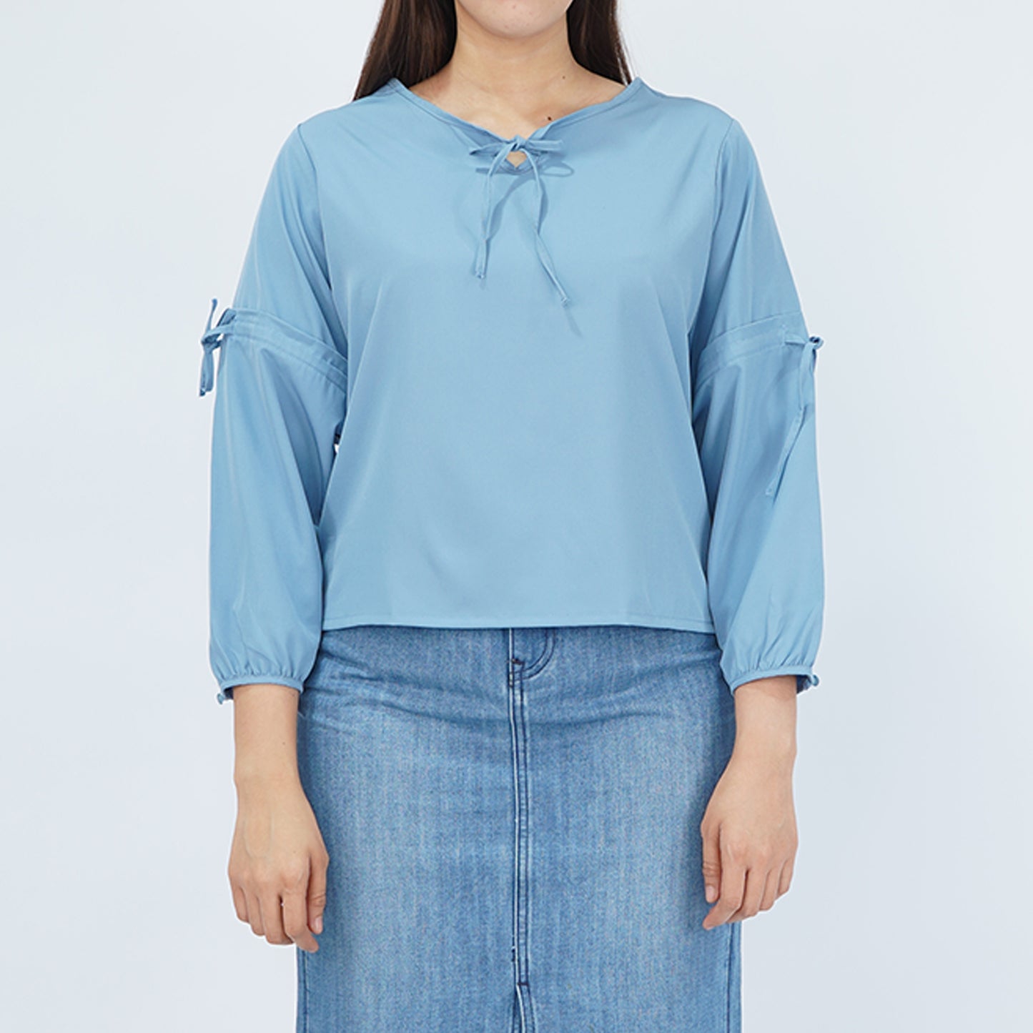 Petrol Ladies Basic Woven Shirt Boxy Fitting 159181 (Blue)