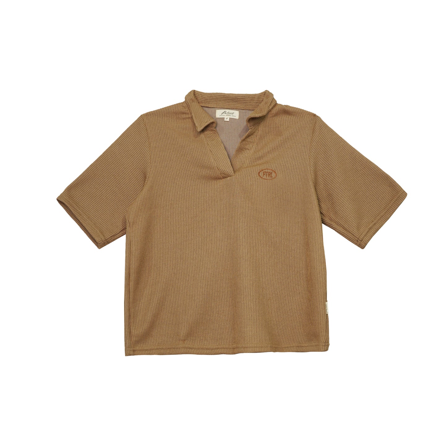 Petrol Ladies Basic Collared Shirt Boxy Fitting 171085 (Brown)