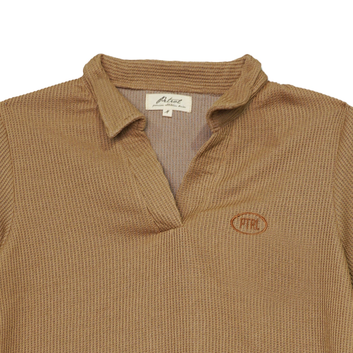 Petrol Ladies Basic Collared Shirt Boxy Fitting 171085 (Brown)