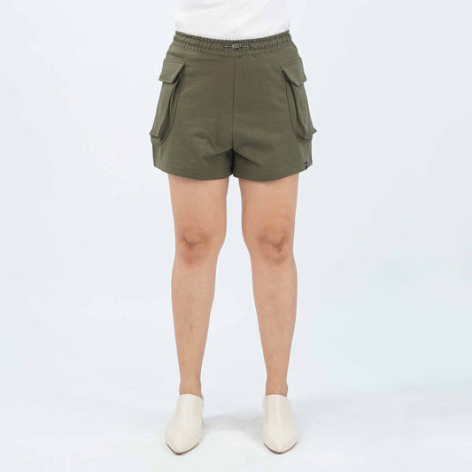 Petrol Ladies Basic Non-Denim Cargo Short Mid-Rise 176378 (Fatigue)