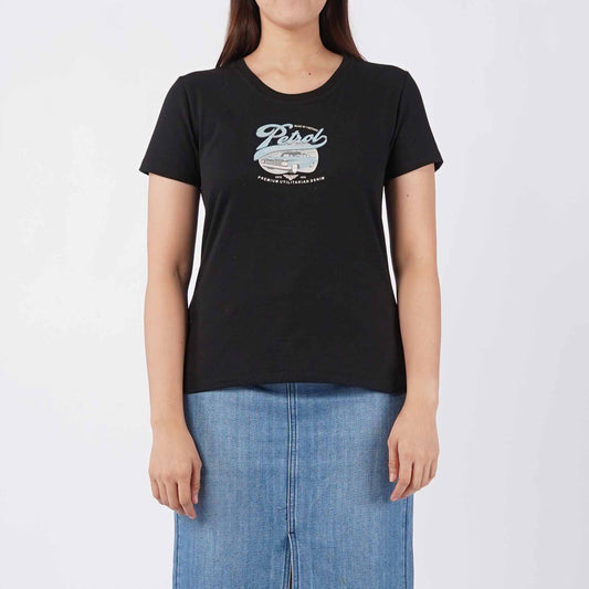 Petrol Ladies Basic Tees Regular Fitting 178039 (Black)