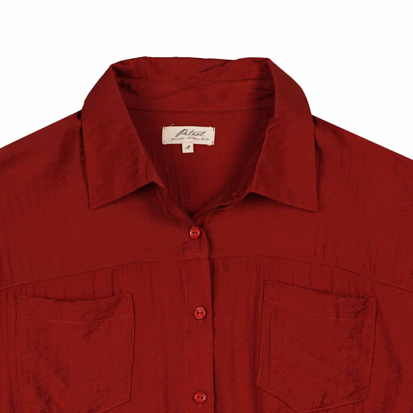 Petrol Ladies Basic Woven Shirt Loose Fitting 173961 (Red)