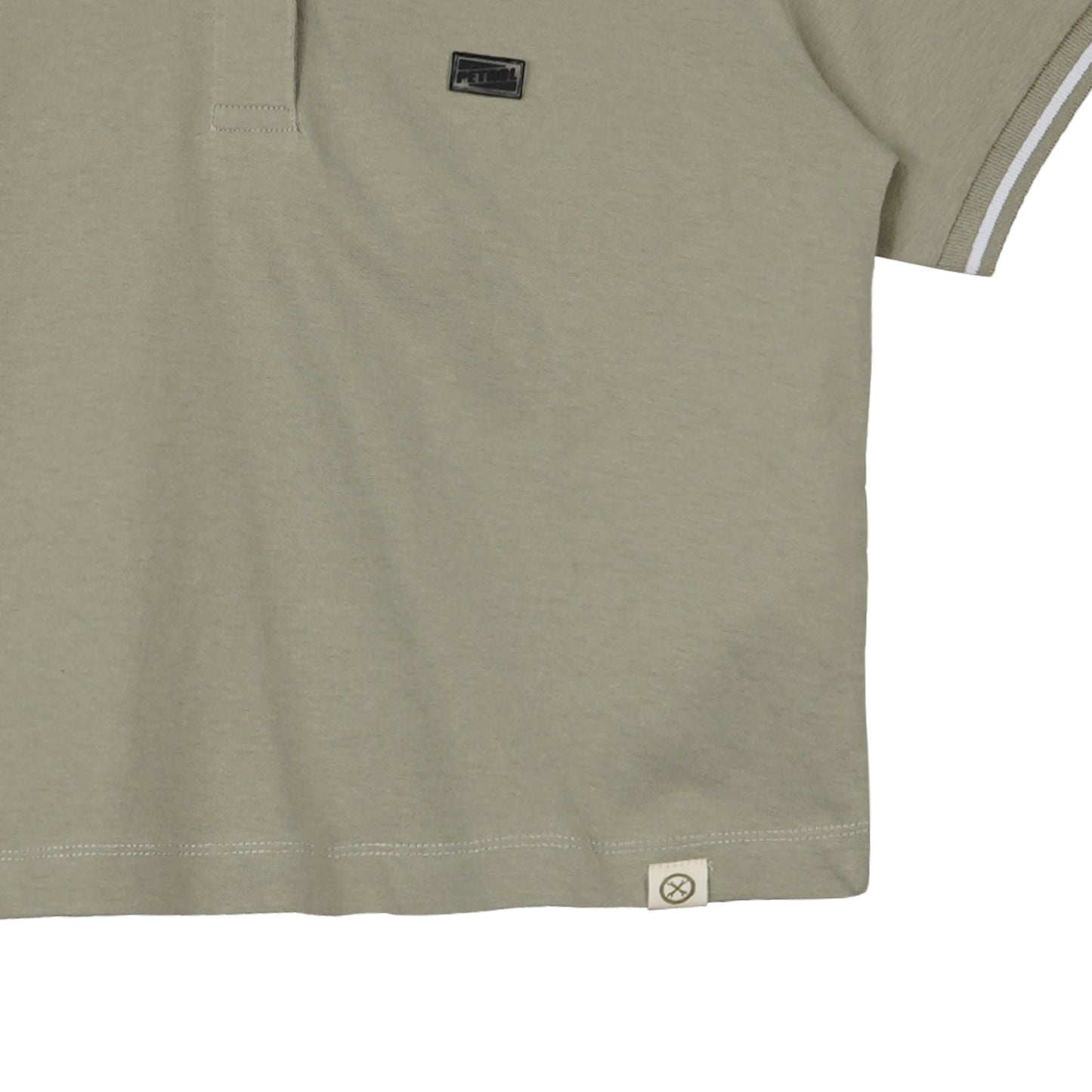 Petrol Ladies Basic Collared Shirt Boxy Crop Fitting 180231-U (Sage)