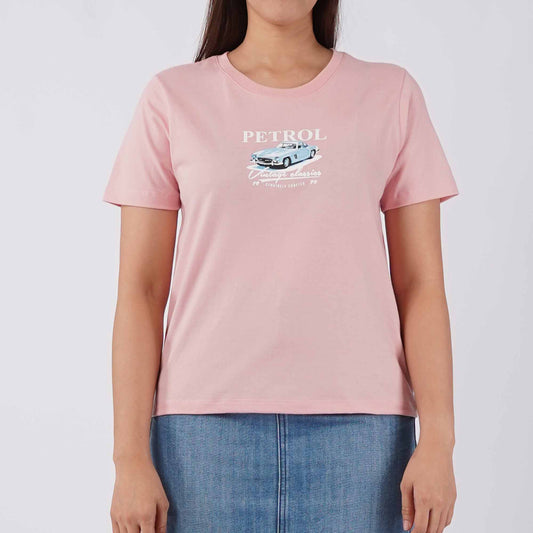 Petrol Ladies Basic Tees Boxy Fitting 170508-U (Almond Blossom)