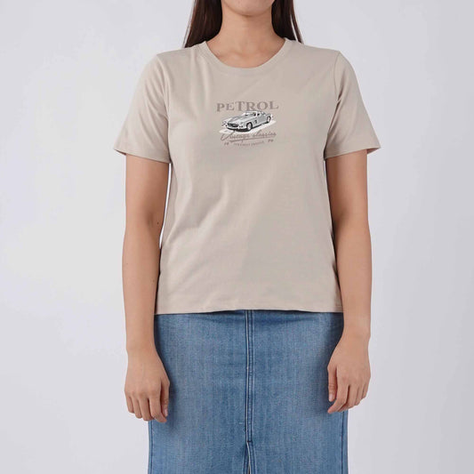 Petrol Ladies Basic Tees Boxy Fitting 170508-U (Sand)
