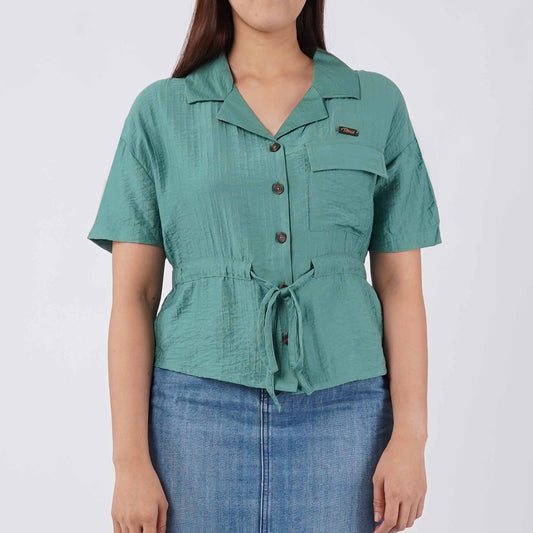 Petrol Ladies Basic Woven Shirt Regular Fitting 159262 (Green)