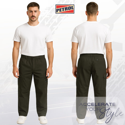 Petrol Men's Basic Non-Denim Cargo Pants Mid-Rise Fitting 190837 (Fatigue)