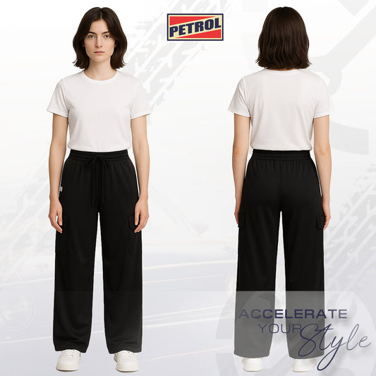 Petrol Ladies Basic Non-Denim Cargo Pants Mid-Rise 192338 (Black)