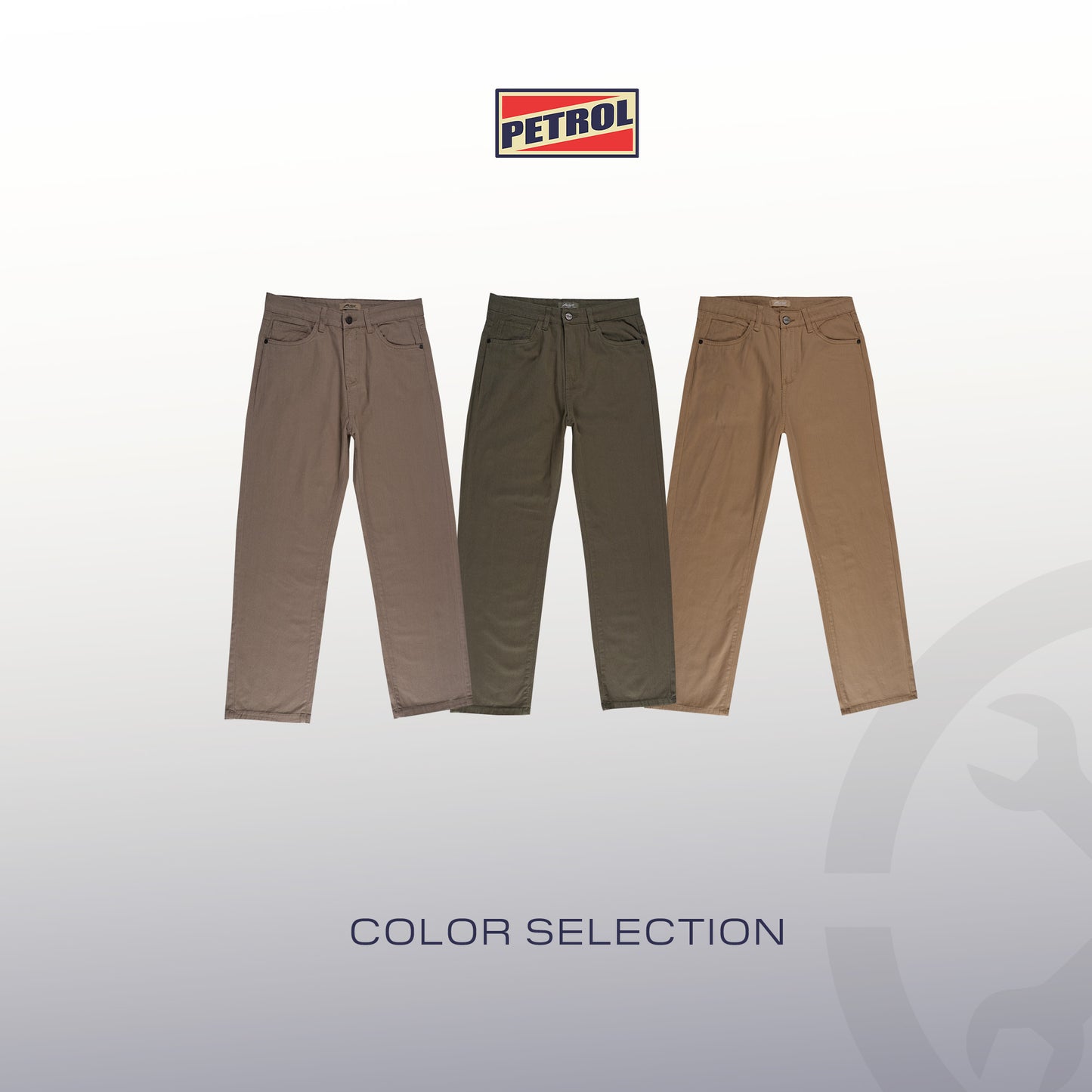 Petrol Ladies Basic Denim Colored Pants Mid-Rise 182749 (Khaki)