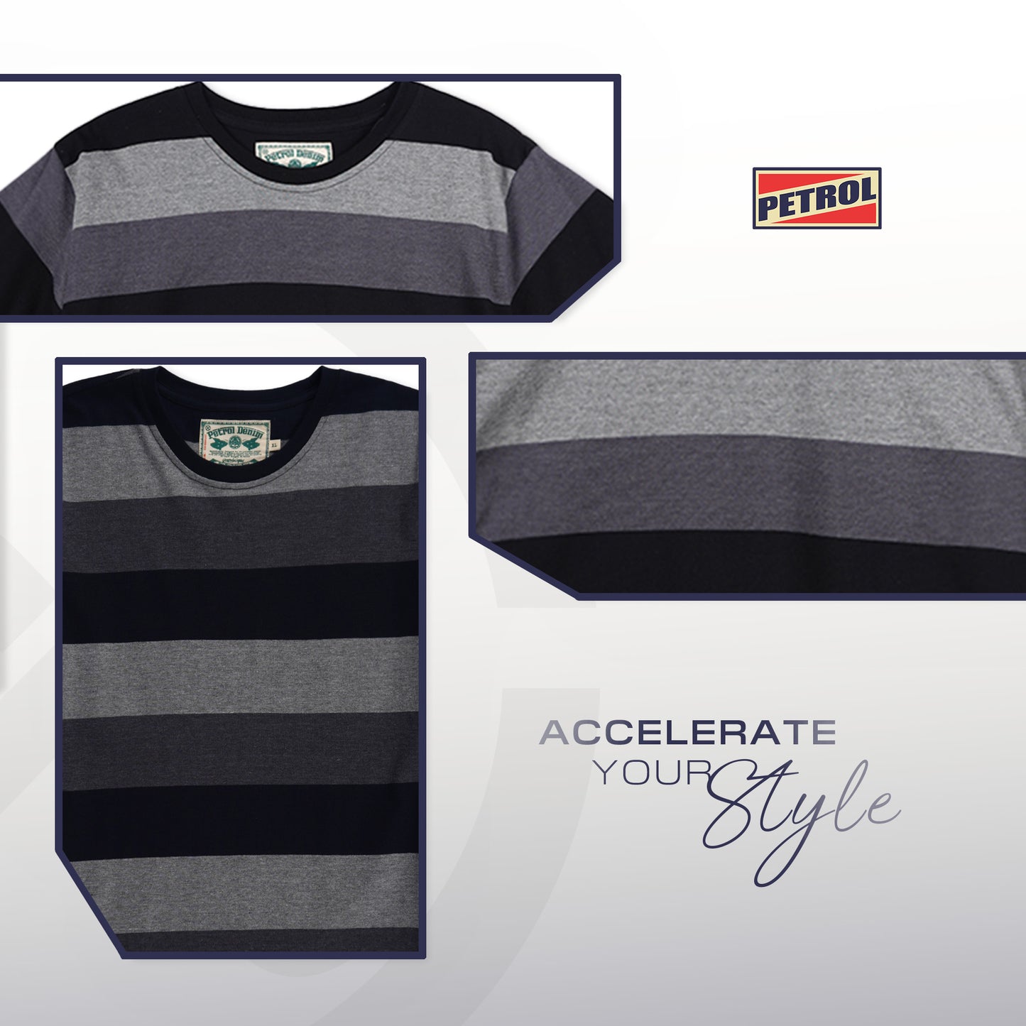 Petrol Men's Basic Tees Slim Fitting 114257 (Black)