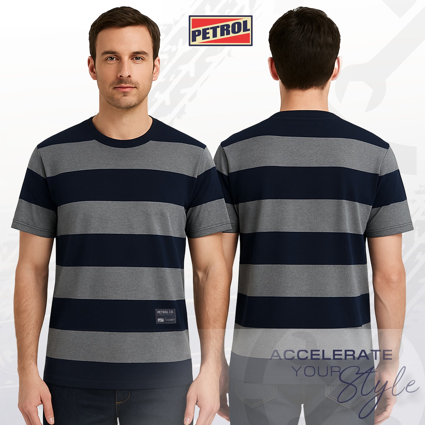 Petrol Men's Basic Tees Slim Fitting 114257 (Navy)