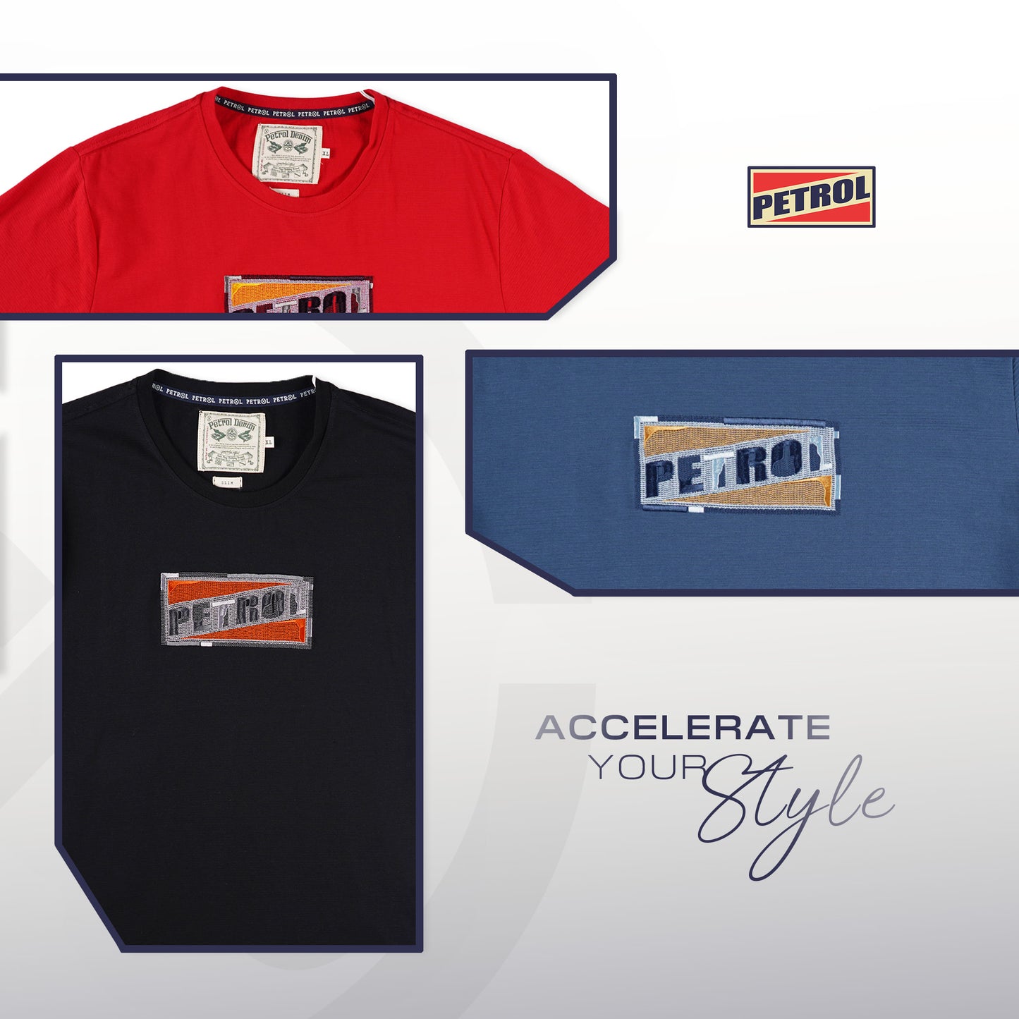 Petrol Men's Basic Tees Slim Fitting 178134 (Black)