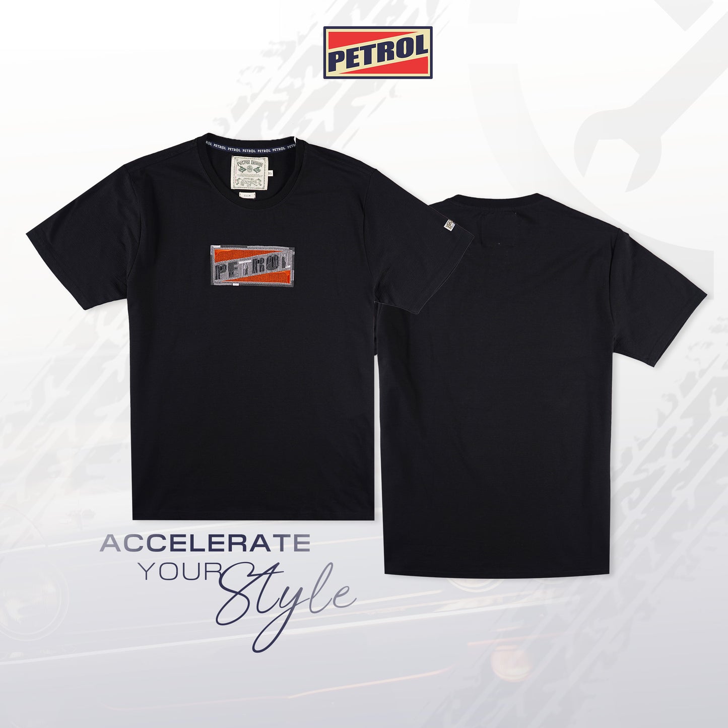 Petrol Men's Basic Tees Slim Fitting 178134 (Black)