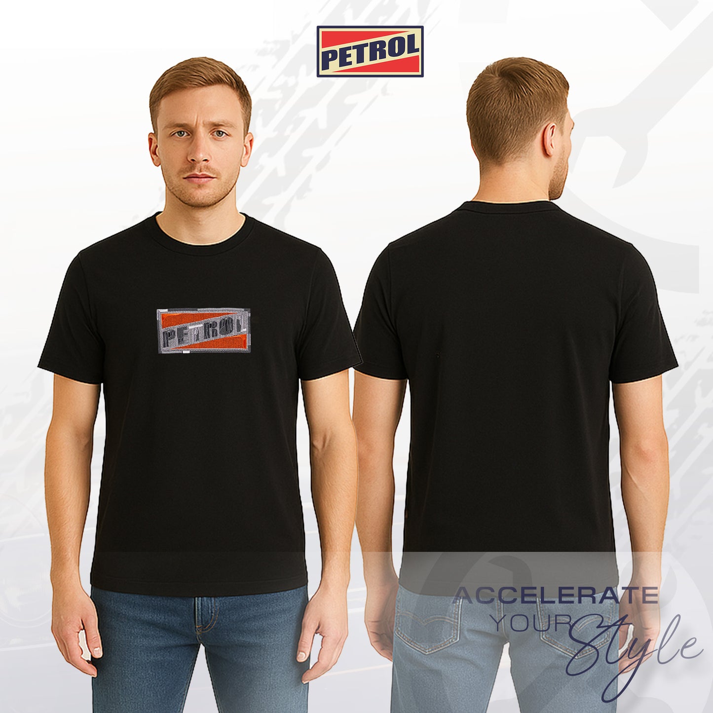 Petrol Men's Basic Tees Slim Fitting 178134 (Black)