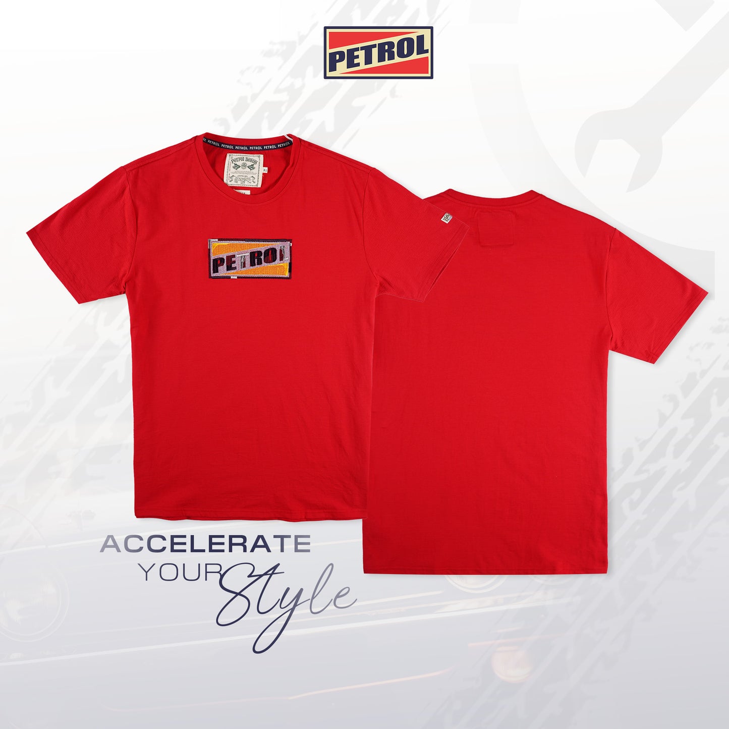 Petrol Men's Basic Tees Slim Fitting 178134 (Red)