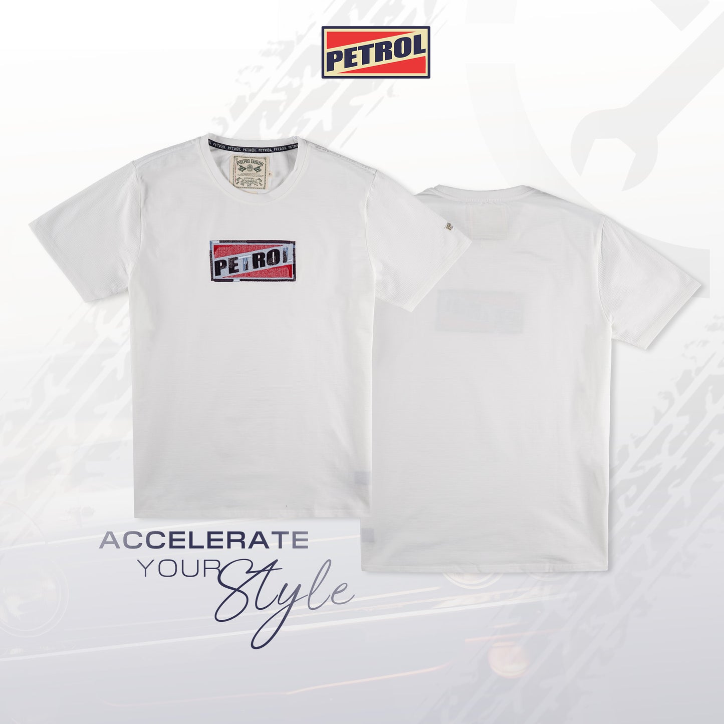 Petrol Men's Basic Tees Slim Fitting 178134 (White)