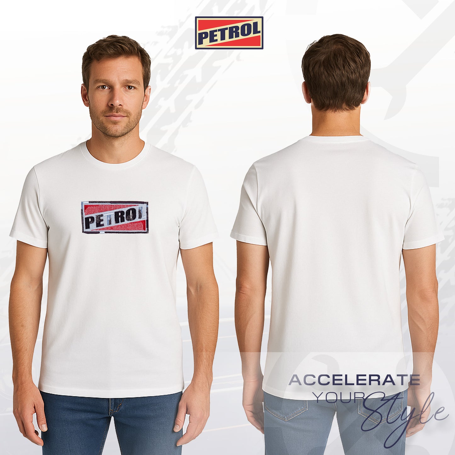 Petrol Men's Basic Tees Slim Fitting 178134 (White)