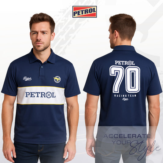 Petrol Men's Basic Collared Shirt Oversized Fitting 178107 (Navy)